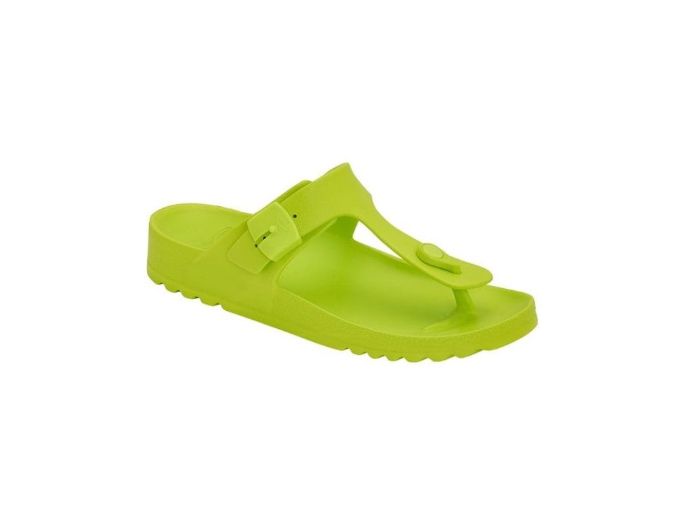 Scholl Bahia Flip- Flop Lime Green, Γυναικείο Ανατομικό Σανδάλι, Nο41