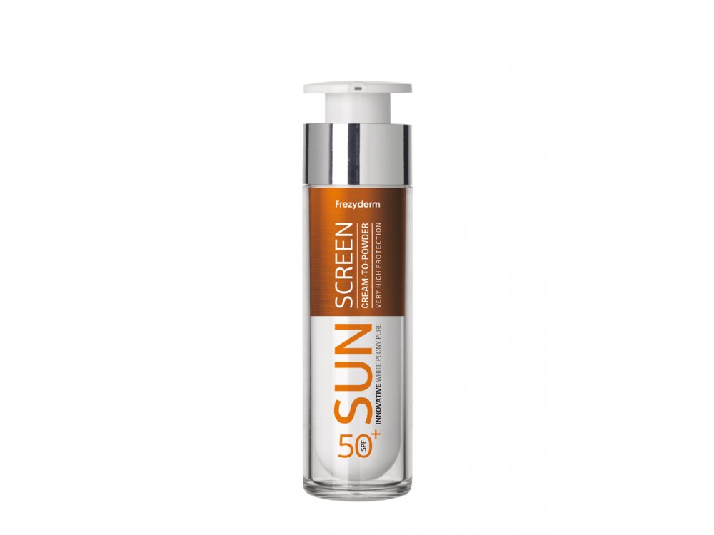 Frezyderm Sun Screen Cream-To-Powder Spf 50+, Αντηλιακό Προσώπου Με Αίσθηση Πούδρας, 50ml