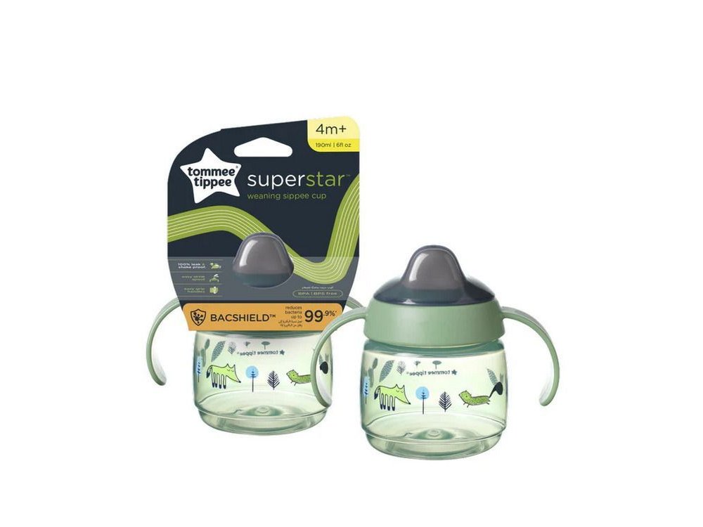 Tommee Tippee SuperStar Weaning Sippee Cup Εκπαιδευτικό Πλαστικό Κύπελλο 4m+, 190ml