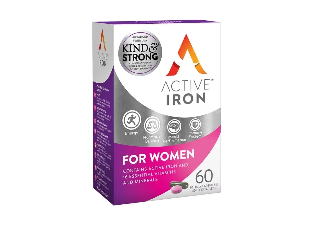 Bionat Active Iron Women, Συμπλήρωμα Διατροφής με Ενεργό Σίδηρο για Γυναίκες, 30caps & 30tabs