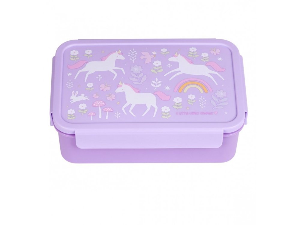 A Little Lovely company, Δοχείο φαγητού Bento Lunch box Unicorn, 1τμχ