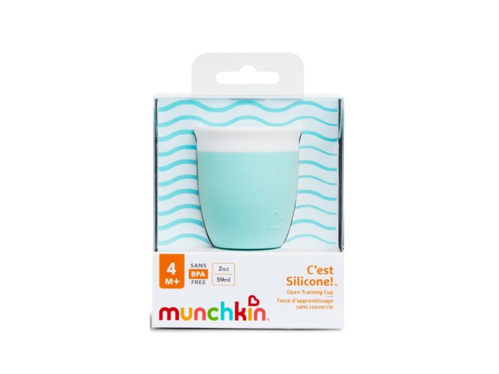 Munchkin C'est Silicone Open Training Cup 4m+, Εκπαιδευτικό Ποτηράκι, Μέντα, 59ml