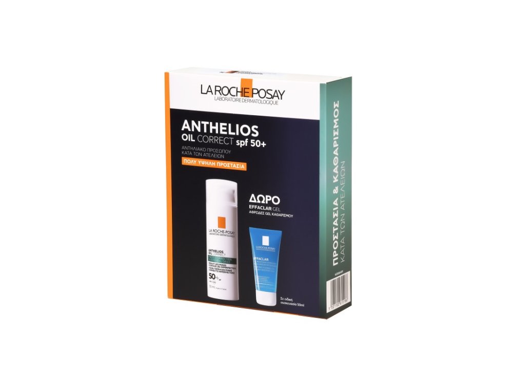 La Roche Posay Promo Anthelios Oil Correct Αντηλιακό Προσώπου Κατά Των Ατελειών SPF50, 50ml & ΔΩΡΟ Effaclar Gel, 50ml