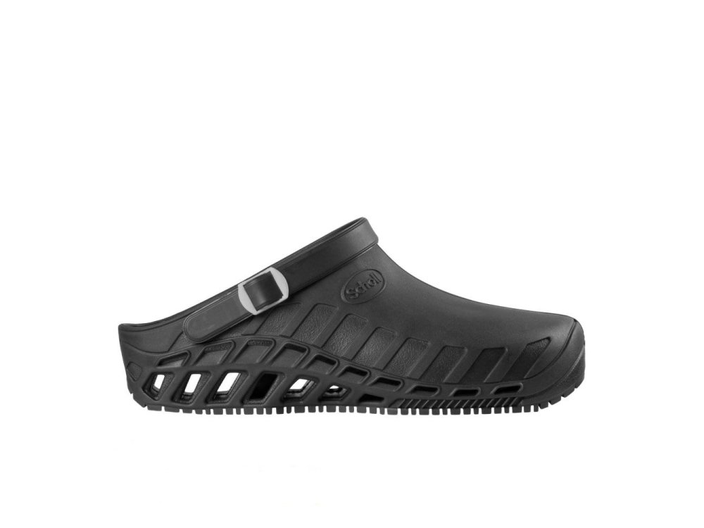 Scholl Professional Clog Evo Black Unisex Ανατομικά Σαμπό, Μαύρο Χρώμα, Νο38