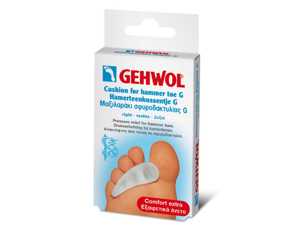 Gehwol Cushion for Hammer Toe G (Right), Μαξιλαράκι σφυροδακτυλίας G, Δεξί Πόδι, 1τμχ