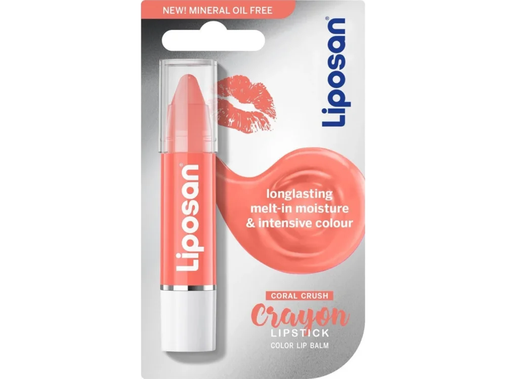 Liposan Crayon Lipstick Coral Crush, Περιποιητικό Balm Χειλιών με Χρώμα & Φυσικά Έλαια, 3gr