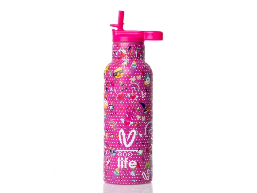 Eco Life x Vasiliki Rainbow Ανοξείδωτο Παγούρι Θερμός, 500ml