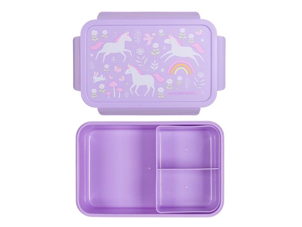 A Little Lovely company, Δοχείο φαγητού Bento Lunch box Unicorn, 1τμχ