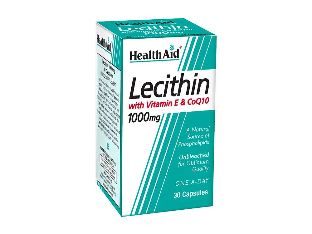 Health Aid Lecithin 1000mg & CoQ10 with Natural Vitamin E  30caps