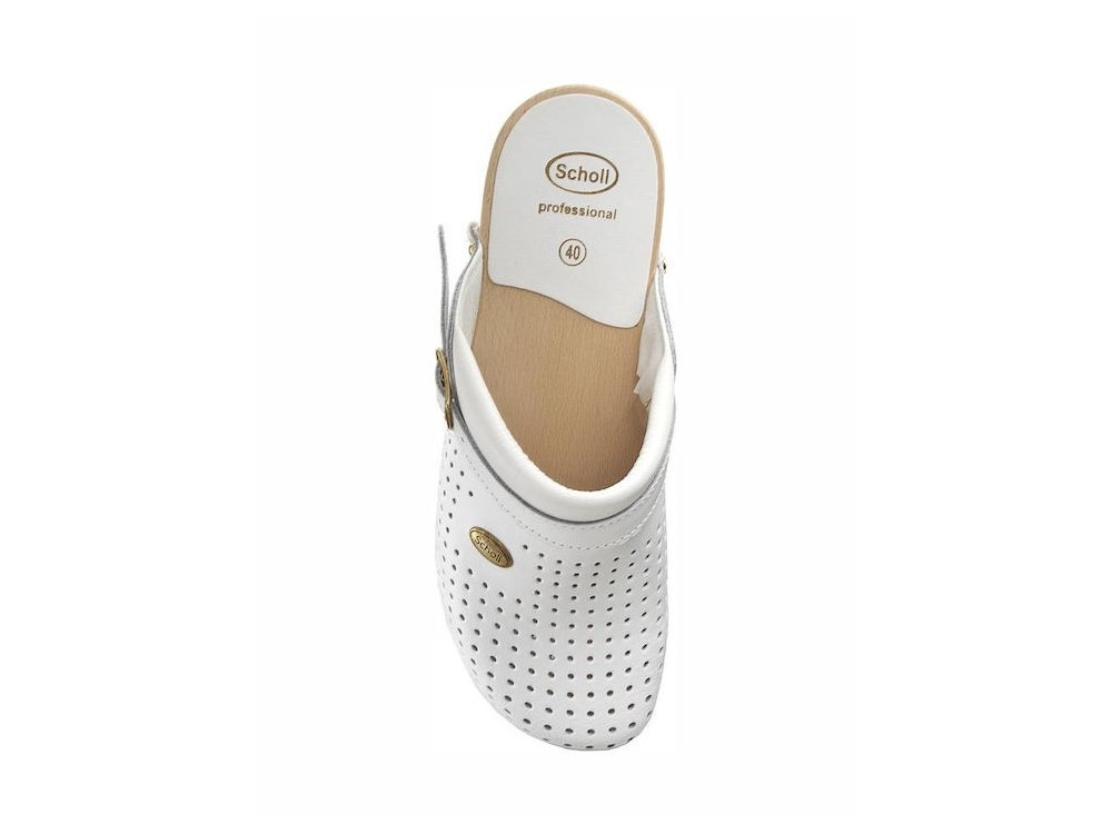 Scholl Clog Super Comfort Unisex Ανατομικά Σαμπώ, Χρώμα Λευκό, No40