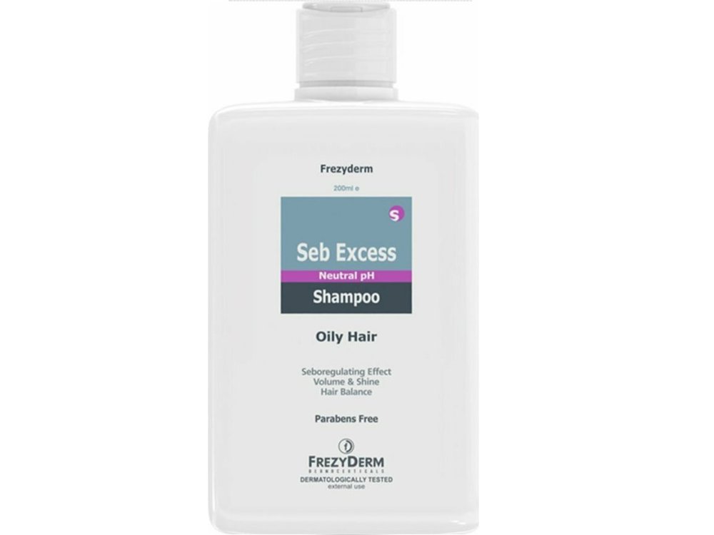 Frezyderm Seb Excess Shampoo Απαλό Σαμπουάν που Ρυθμίζει & Εξισορροπεί τη Λιπαρότητα, 200ml