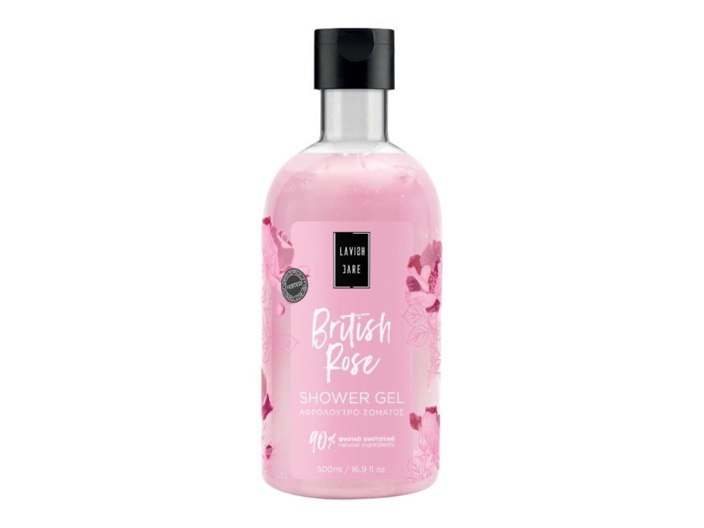 Lavish Care Bath & Shower gel British Rose Petals, Αφρόλουτρο, 500ml