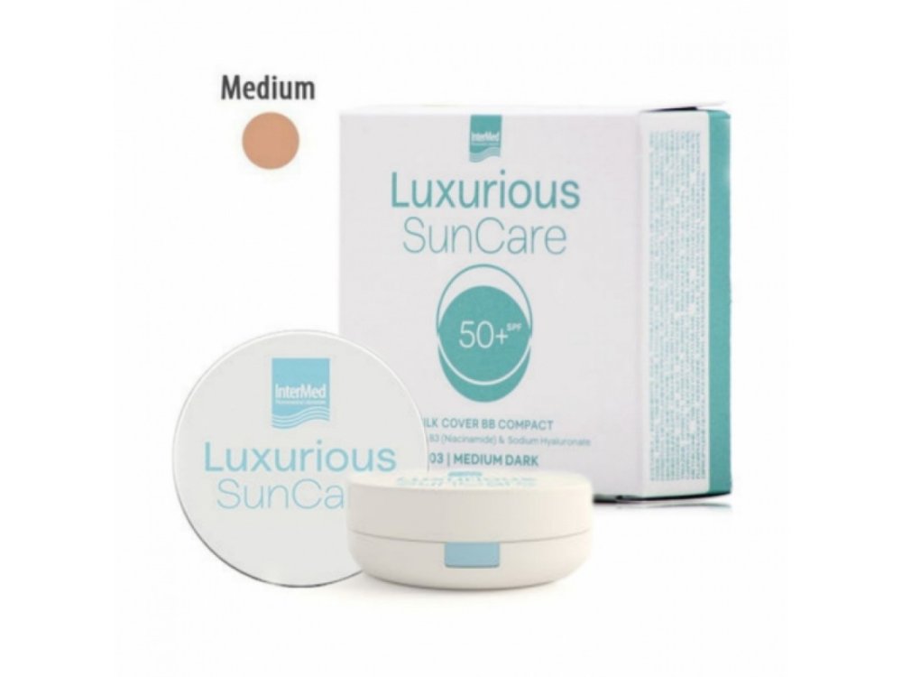 Intermed Luxurious SunCare Silk Cover BB Compact SPF50+ 02 Medium, 12g