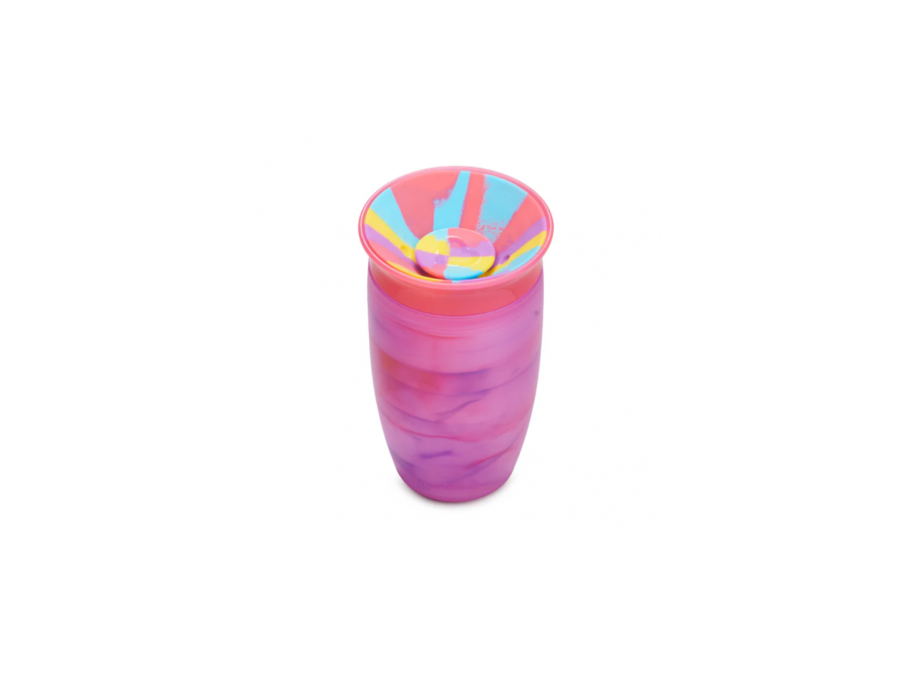 Munchkin Miracle 360 Sippy Tropical Swirl, Εκπαιδευτικό Ποτήρι, 12m+, Χρώμα Ρόζ, 296ml