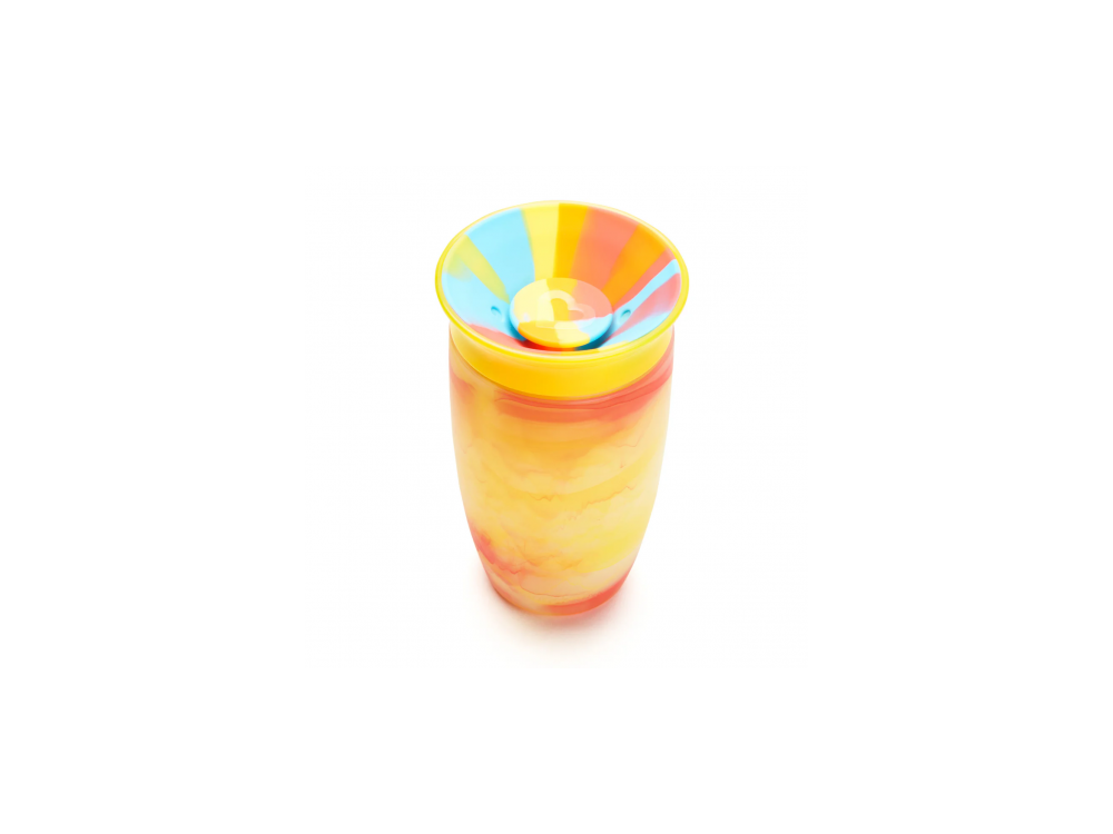 Munchkin Miracle 360 Sippy Tropical Swirl, Εκπαιδευτικό Ποτήρι, 12m+, Χρώμα Πορτοκαλί, 296ml