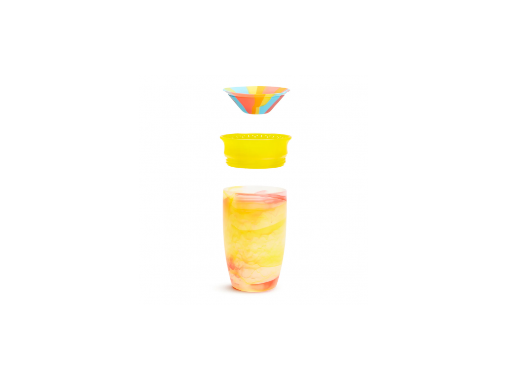 Munchkin Miracle 360 Sippy Tropical Swirl, Εκπαιδευτικό Ποτήρι, 12m+, Χρώμα Πορτοκαλί, 296ml