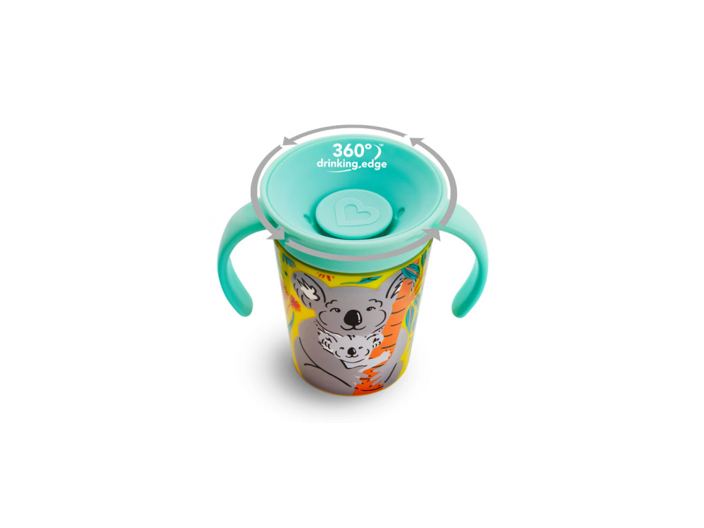 Munchkin Miracle 360° Sippy Cup 6m+ Koala, Εκπαιδευτικό Κύπελλο-Ποτήρι με καπάκι, 177ml