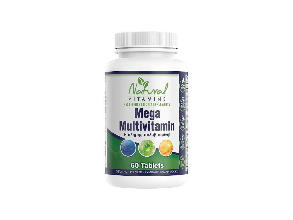 Natural Vitamins Mega Multivitamin, Συμπλήρωμα Διατροφής με Πολυβιταμίνες, 60tabs