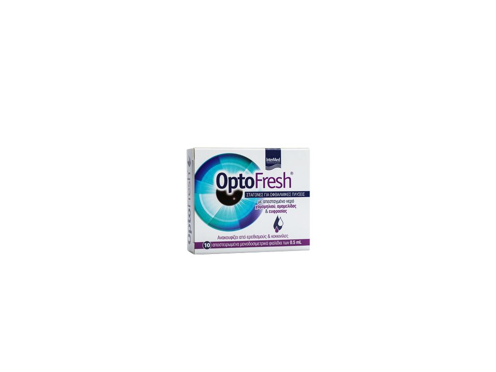 InterMed OptoFresh Drops, Σταγόνες για Οφθαλμικές Πλύσεις, 10 x 0,5ml