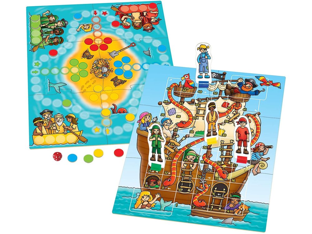 Orchard Toys Pirates Snakes & Ladders, “Πειρατές” Φιδάκι & Γρινιάρης, Ηλικίες 2-4