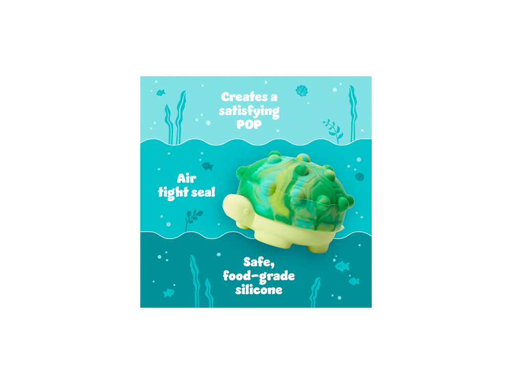 Munchkin Pop Squish Bath Toy, Εκπαιδευτικό Παιχνίδι Μπάνιου, Χελώνα, 1τμχ