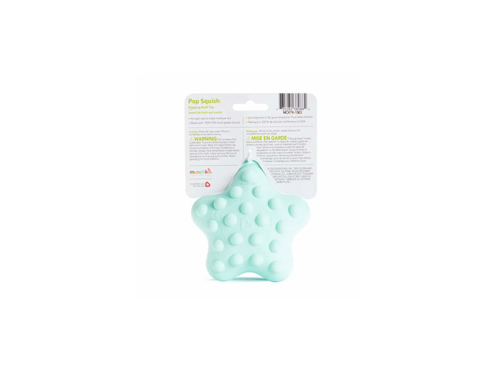 Munchkin Pop Squish Bath Toy, Εκπαιδευτικό Παιχνίδι Μπάνιου, Αστέρι, 1τμχ