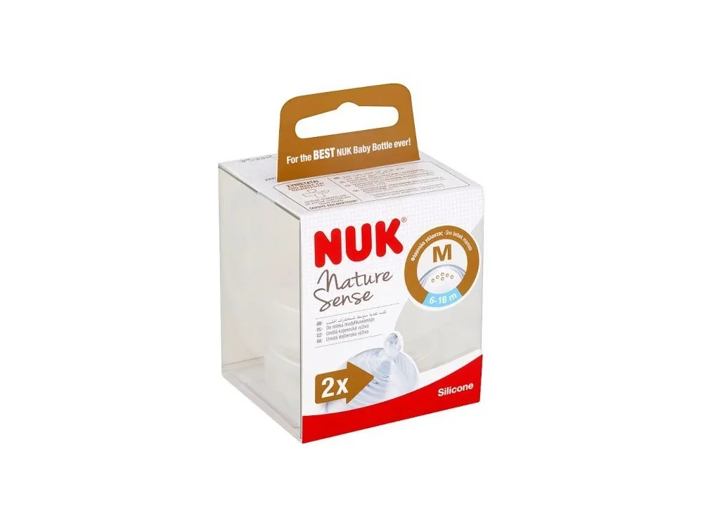 Nuk Nature Sense, Θηλή Σιλικόνης, Medium 6-18m, 2τμχ