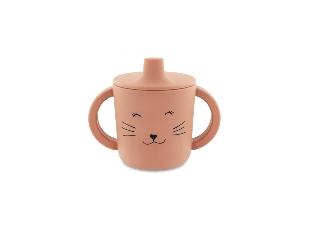 Trixie Cup, Ποτήρι Σιλικόνης με Χερούλια, Mrs Cat, 1τμχ