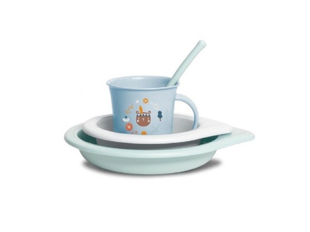 Suavinex Παιδικό Σετ Φαγητού, Toddler Feeding Set Boy, Forest, 6m+