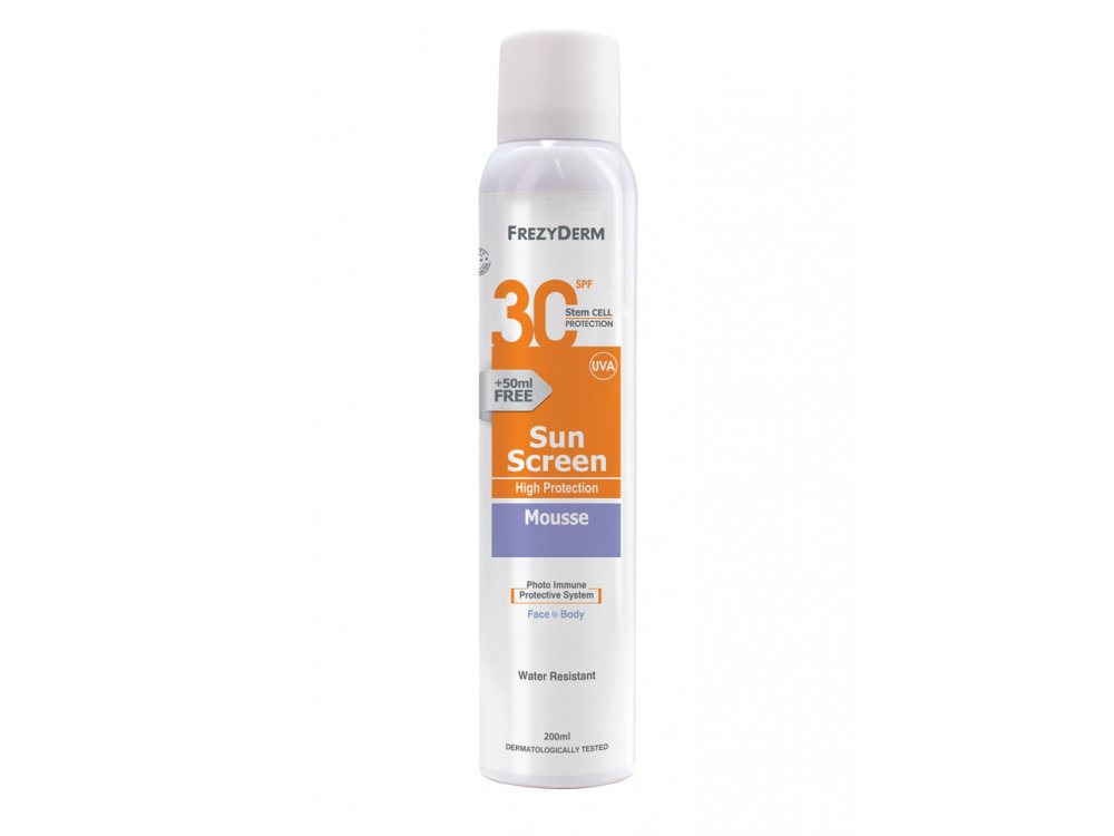 Frezyderm Sun Screen Μousse SPF30, 150ml