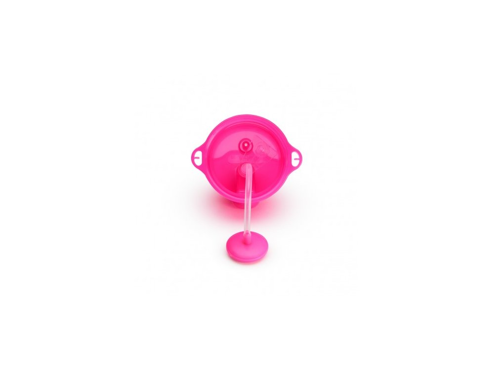 Munchkin Tip & Sip Straw Cup, Pink 12m+, Εκπαιδευτικό κύπελλο με Καλαμάκι, Ροζ, 296ml