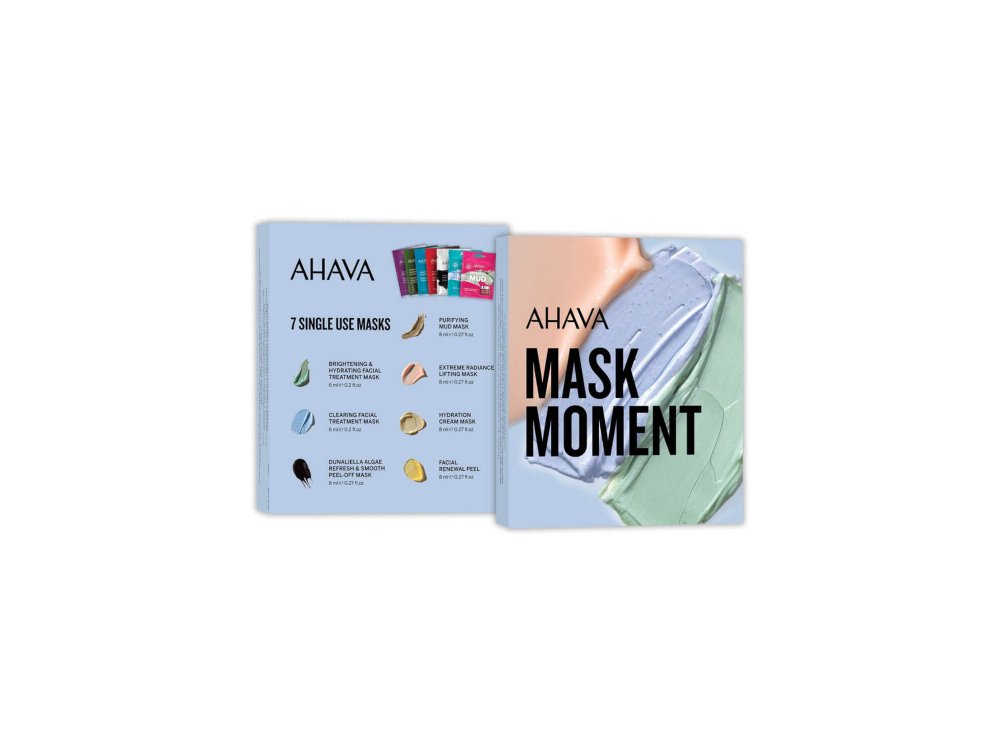 Ahava Set Mask Moment, Σετ Με 7 Μάσκες Μιας Χρήσης, 7τμχ