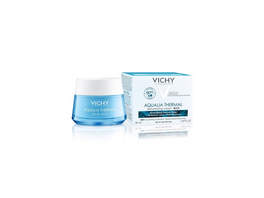 Vichy Aqualia Thermal Rehydrating Rich Cream Πλούσια Κρέμα για 48ωρη Eνυδάτωση για Ξηρή / Πολύ Ξηρή επιδερμίδα, 50ml