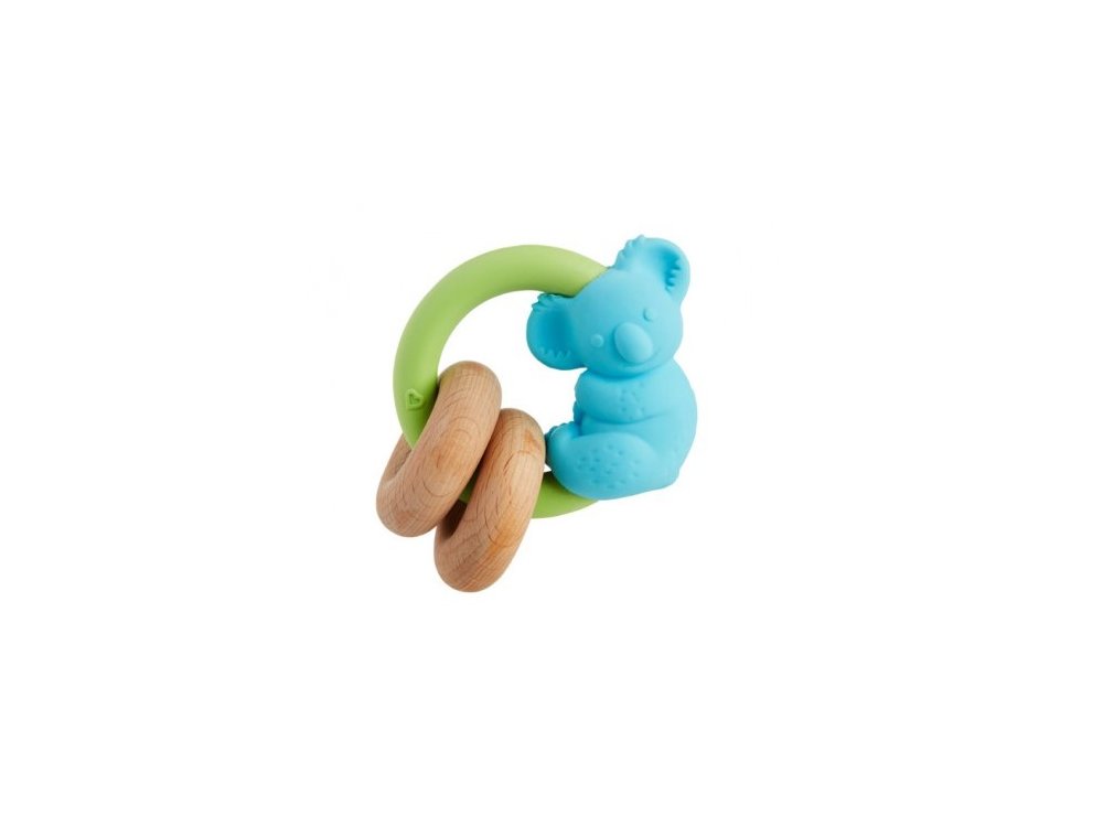 Munchkin Koala Natural Wooden Teether, Μασητικό Οδοντοφυΐας Χωρίς BPA από Σιλικόνη, 1τμχ