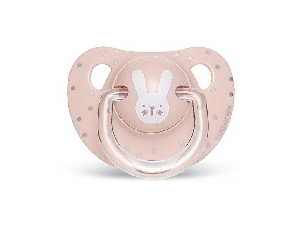 Suavinex Ανατoμική Πιπίλα Σιλικόνης, Hygge Rabbit Pink 0-6m+