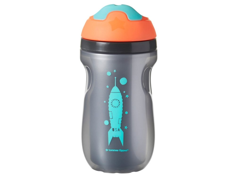 Tommee Tippee Sippee Cup Εκπαιδευτικό Ισοθερμικό Παγούρι, 12m, Γκρι, 260ml