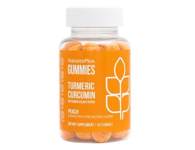 Nature's Plus Turmeric Curcumin Peach Flavour, Συμπλήρωμα Διατροφής με Εκχύλισμα Κουρκουμά, 60gummies