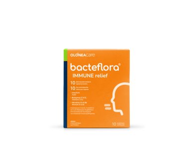 Olonea Bacteflora Immune Relief Συμπλήρωμα Διατροφής για Μείωση των Συμπτωμάτων Κρυολογήματος, 10vcaps