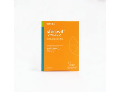 Olonea Sferevit Vitamin C Συμπλήρωμα Διατροφής με Βιταμίνη C για Ενίσχυση του Ανοσοποιητικού Συστήματος, 30veg.caps