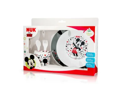 Nuk Disney Mickey, Εκπαιδευτικό Σετ Φαγητού, 6m+