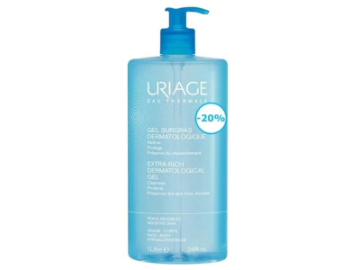 Uriage Promo Eau Thermale Extra-Rich Dermatological Gel Τζελ Καθαρισμού για Ευαίσθητο Δέρμα -20%, 1000ml