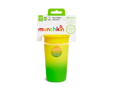 Munchkin Miracle 360° Color Changing Sippy Cup, Κύπελλο με Ένδειξη Θερμότητας, 12m+, Χρώμα Κίτρινο, 296ml