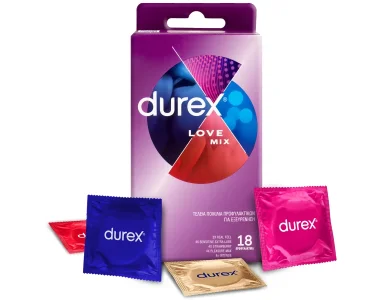 Durex Love Mix κουτί με προφυλακτικά 18 διαφορετικά τεμάχια