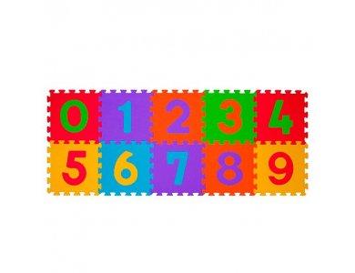 BabyOno Foam Puzzles, Αφρώδες παζλ δαπέδου - Αριθμοί, 10pcs