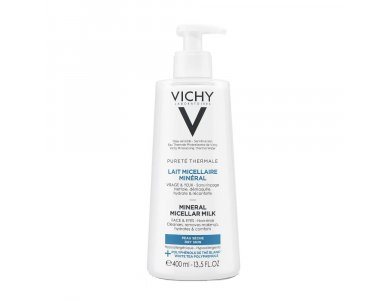 Vichy Purete Thermale Mineral Micellar Milk Γαλάκτωμα Micellaire για Πρόσωπο & Μάτια για Ξηρή Επιδερμίδα, 400ml