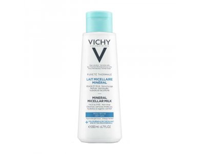 Vichy Purete Thermale Mineral Micellar Milk Γαλάκτωμα Micellaire για Πρόσωπο & Μάτια για Ξηρή Επιδερμίδα, 200ml