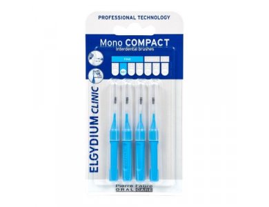 Elgydium Clinic Mono Compact Blue 0.4 Μεσοδόντια Βουρτσάκια Συσκευασία με 4 τεμάχια