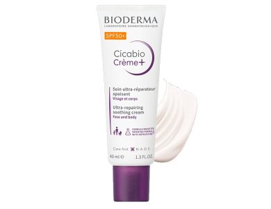 Bioderma Cicabio Creme+ SPF50+ Καταπραϋντική Κρέμα Ανάπλασης με Υψηλή Αντηλιακή Προστασία, 40ml