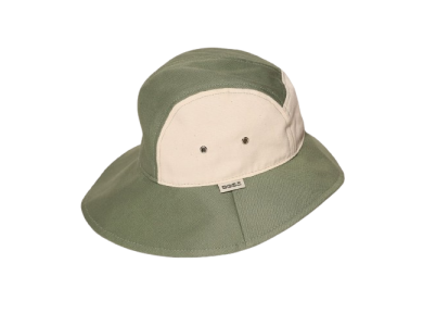 KiETLA Καπέλο Camper με προστασία UPF50+ με γείσο προστασία σε Σβέρκο και αυτιά, Natural/Green 1-2 ετών
