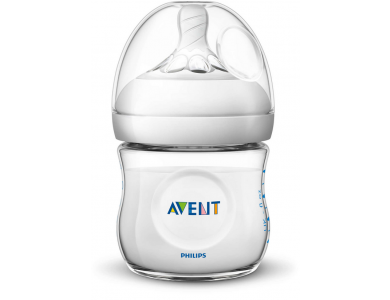 Philips Avent Natural SCF030/17 Πλαστικό Μπιμπερό 0m+ με Θηλή Σιλικόνης, 125ml